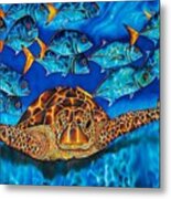 Green Sea Turtle Metal Print