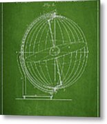 Terrestro Sidereal Globe Patent Drawing From 1886 #5 Metal Print