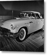 '57 Ford Thunderbird 001 Bw #57 Metal Print