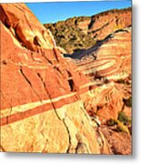 Fire Wave In Valley Of Fire #7 Metal Print