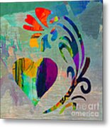 Heart And Flowers #6 Metal Print