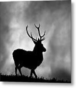 Stag Silhouette #6 Metal Print