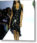Naomi Campbell On A Runway For Anna Sui Metal Print