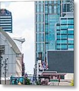 Nashville Tennessee Downtown Skyline And Streets #8 Metal Print