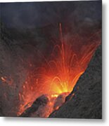 Strombolian Type Eruption Of Batu Tara #8 Metal Print