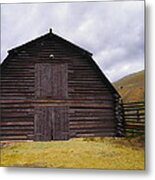 A Barn In Wyoming Metal Print