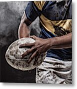 A Bloody Muddy Rugby Player Metal Print