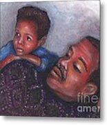 A Boy And His Dad Metal Print