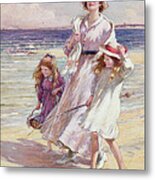 A Breezy Day At The Seaside Metal Print
