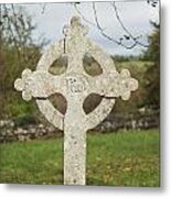 A Celtic Cross Tombstoneireland Metal Print