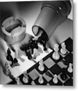 A Chess Set Metal Print