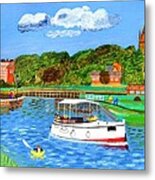 A Day On The River In Exeter Metal Print