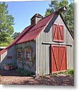 A Garden Barn Metal Print