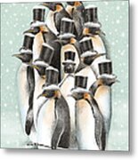 A Gathering In The Snow Metal Print