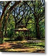 A Gazebo In The Woods Metal Print