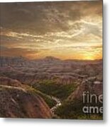 A Good Sunrise In The Badlands Metal Print