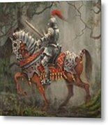 A Knight In Shining Armor Metal Print