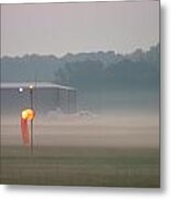 A Misty Moisty Morning At The Airport Metal Print