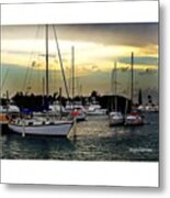 A Near To Sunset Moment View At The Metal Print