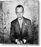 A Portrait Of Fred Astaire Sitting Metal Print
