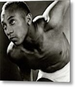 A Portrait Of Jesse Owens Shirtless Metal Print