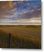 A Prairie Sunset Metal Print