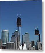 A Sailing Boat On The Hudson River Metal Print