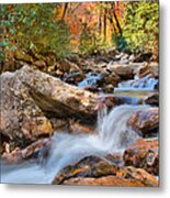 A Touch Of Autumn At Skinny Dip Falls Metal Print