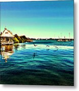 A Walk By The Riverside Metal Print