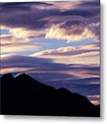 A Weather System Moves In At Sunset Metal Print