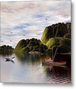 A Whales Tail  Sighting Metal Print
