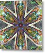 Abalone Christ Mandala Metal Print