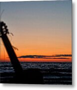 Acoustic Guitar On The Beach Metal Print