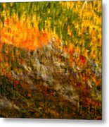 Abstract Autumn Reflections Crawford Notch Nh Metal Print