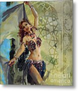 Abstract Belly Dancer 1 Metal Print
