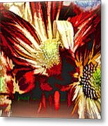 Abstract Chrysanthemums Metal Print