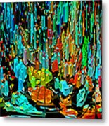 Abstract Color Pieces Metal Print