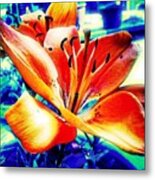 Abstract Flower Metal Print