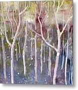 Abstract Forest Metal Print