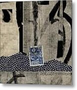 Abstract Japanese Collage Metal Print