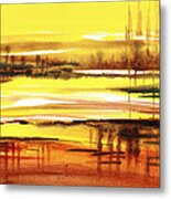 Abstract Landscape Reflections I Metal Print