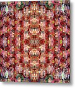 Abstract Mosaic In Red Rainbow Metal Print