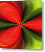Abstract Orange And Green Metal Print