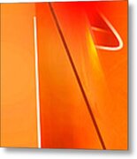 Abstract Orange Metal Print