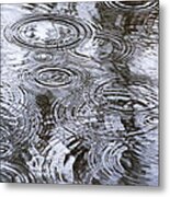 Abstract Raindrops Metal Print