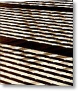 Abstract Shadows On Boardwalk Metal Print