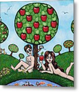 Adam And Eve The Naked Truth Metal Print