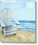 Adirondack Chair at the Beach Painting by Laurie Anderson - Fine Art ...