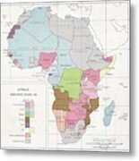 Administrative Divisions Of Africa Metal Print