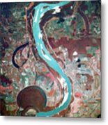 Aerial Infrared Photo Of Bends In Mississippi Metal Print